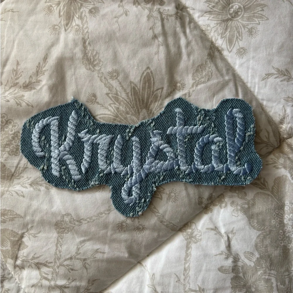 Stoney Clover Lane Custom Coastal Cowgirl Denim Patch “Krystal” - Picture 1 of 2